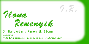 ilona remenyik business card